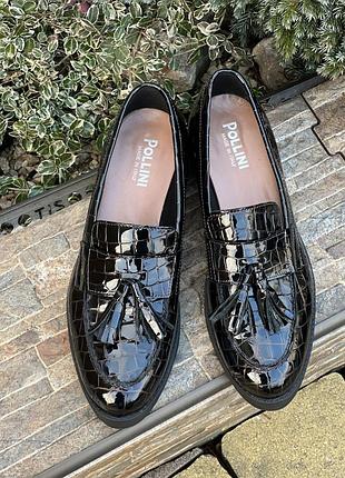 Pollini italy эксклюзивные фирменные лоферы мокасины натуральная кожа 39р. оригинал