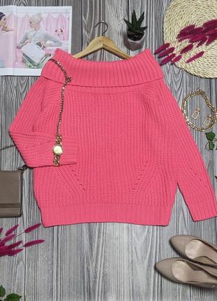 Рожевий теплий светр з об'ємним хомутом pep&co #2630
