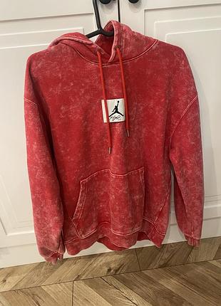 Худі air jordan washed fleece hoodie red
