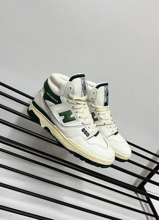 Мужские ботинки new balance белые с зеленым зимние качественные, закупить обувь мужской бренд зима3 фото