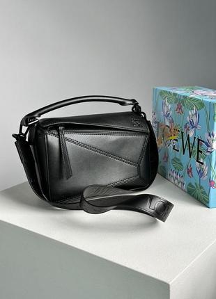 Женская сумка loewe paula's ibiza puzzle bag in classic calfskin black2 фото