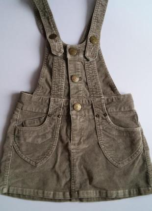 Вельветовый сарафан zara, р. 110