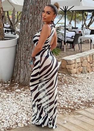 Платье сетка зебра,прозрачное на пляж,накидка на купальник9 фото