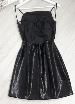 Виниловое мини-платье прямого кроя от topshop черное виниловое платье с открытой спиной кожаная эко кожа9 фото