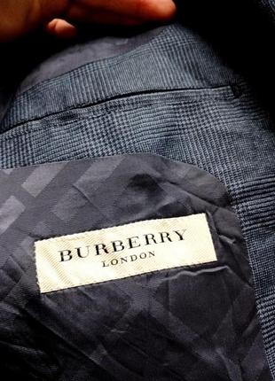 Піджак чоловічий вовна burberry 50r розмір жакет люкс в клітинку