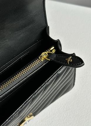 Женская сумка pinko classic mini love bag one chevron black/gold5 фото