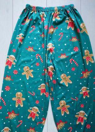 Новогодние брюки пижамные7 фото