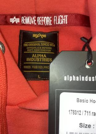 Мужской худи alpha industries (size l)7 фото