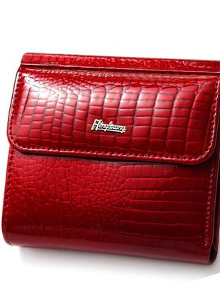 Маленький женский кожаный кошелек henghuang hn-209 red, натуральная кожа2 фото
