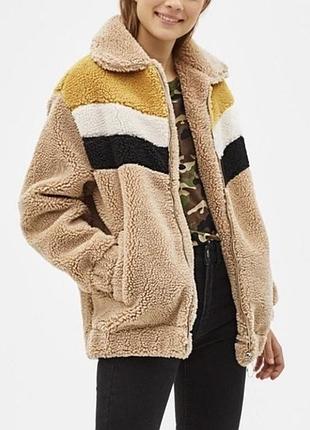 Тедді шубка bershka оригінал / стильна тепла шуба шерпа від бренду бершка