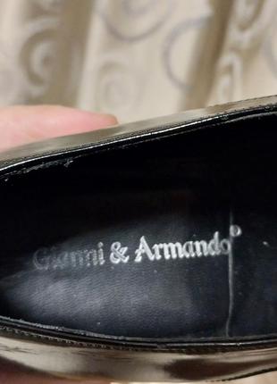 Высококачественные стильные полностью кожаные брендовые итальянские туфли ручной работы gianni &amp;armando7 фото