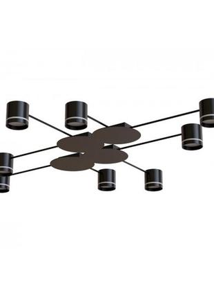 Светильник на 8 ламп gx53 msk чёрный c боковым свечением