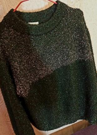 🤩🎄😍h&m шикарный блестящий свитер светр кофта джемпер святковий новорічний7 фото