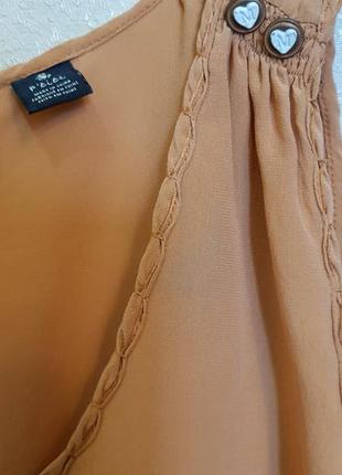 Яркий шелковый базовый топ блузка 100% шелк maison scotch3 фото