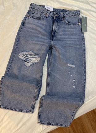 Прямі джинси h&m loose straight