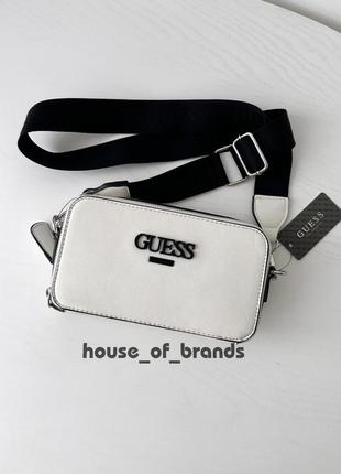 Жіноча брендова сумка guess lewistown double zip crossbody сумочка гезз камера кросбоді на подарунок дружині подарунок дівчині