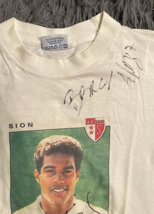 Коллекционная футболка джерси с автографом игрока fc sion roberto assis ( брат роналдинго)7 фото