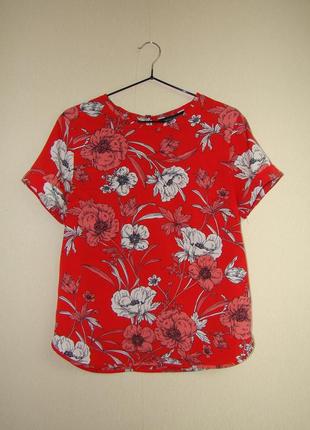 Футболка-блуза с флористическим принтом - маки dorothy perkins1 фото