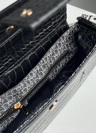 Сумка dior small camp bag black croco7 фото