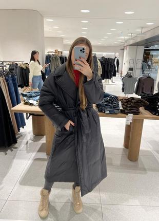 Довга куртка на запах zara