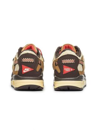 Кросівки жіночі / чоловічі коричневі з натуральної шкіри  nike x travis scott air max 1 brown5 фото