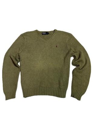 Vintage y2k polo ralph lauren distressed sweater винтаж мужской свитер свитшот