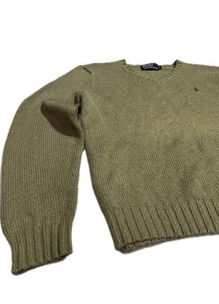 Vintage y2k polo ralph lauren distressed sweater винтаж мужской свитер свитшот2 фото