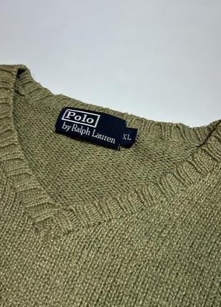 Vintage y2k polo ralph lauren distressed sweater винтаж мужской свитер свитшот4 фото