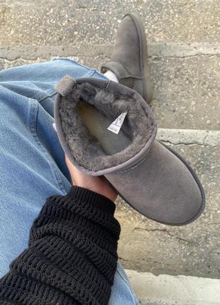 Женские угги ugg classic ultra mini grey / smb2 фото