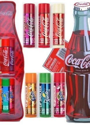 Подарочный набор бальзамов для губ coca-cola lip smacker4 фото