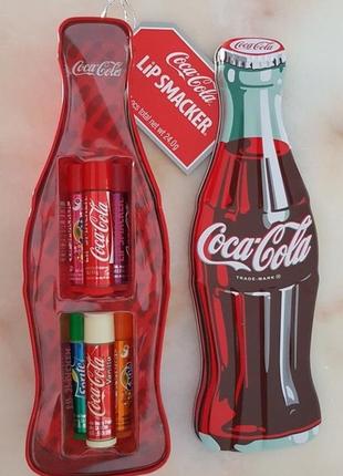 Подарунковий набір бальзамів для губ coca-cola lip smacker5 фото