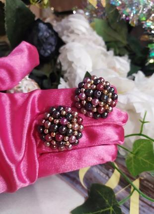 Vintage клипсы наборные с дефектами