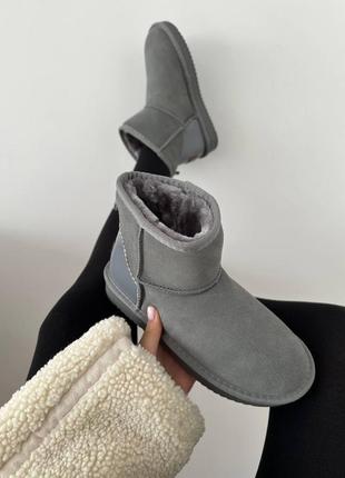 Угги ugg mini cool grey lacquer8 фото