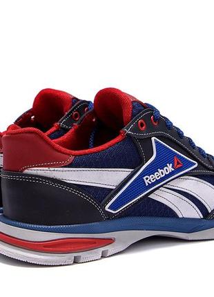 Мужские летние кроссовки сетка reebok синие повседневные на лето *c 211 blue*10 фото