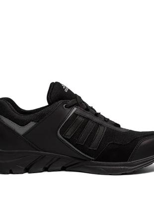 Летние мужские кроссовки сетка adidas (адидас) черные спортивные на лето *а3 чорн.сіт*2 фото