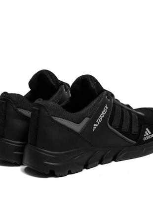 Летние мужские кроссовки сетка adidas (адидас) черные спортивные на лето *а3 чорн.сіт*5 фото