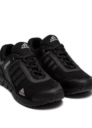 Летние мужские кроссовки сетка adidas (адидас) черные спортивные на лето *а3 чорн.сіт*3 фото
