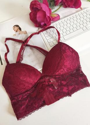Брендовый кружевной бюстгальтер бралет размера 75b