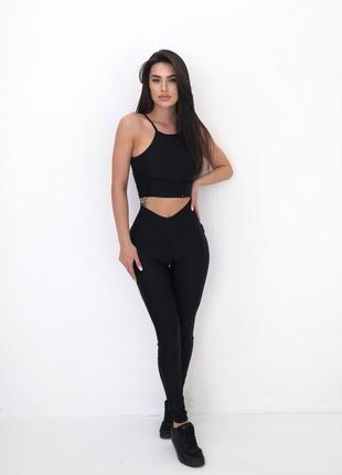 Лосины fitrun:  leggings energy boost "black"2 фото
