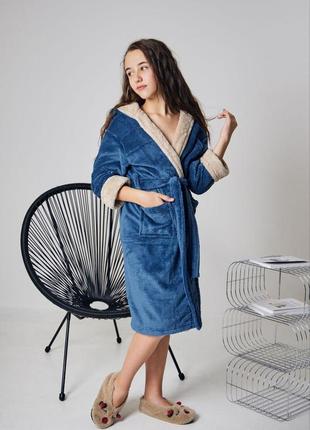 Халат дитячий махровий для дівчинки. зимові халати для дітей і підлітків.