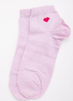 Короткие женские носки, светло-розового цвета с принтом, 131r137103-1