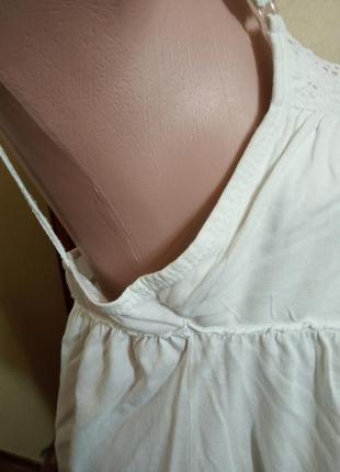 Біла майка блуза біла трикотаж з бавовни5 фото