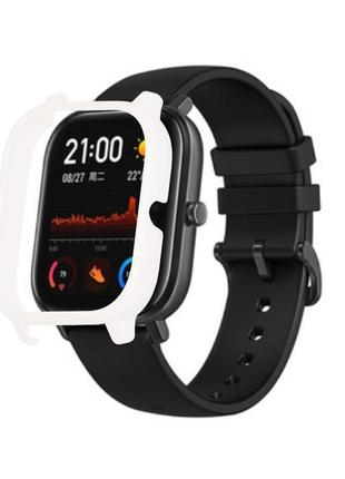 Защитный бампер для смарт часов amazfit gts белый3 фото