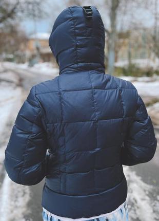 Пуховик жіночий темно синій