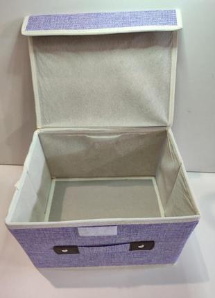 Складаний органайзер ящик бокс-короб для зберігання речей одягу білизни іграшок із кришкою на липучці 25.5х19х16см8 фото