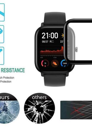 Защитная пленка для смарт часов amazfit gts/gts2 с рамкой (1 шт.)4 фото