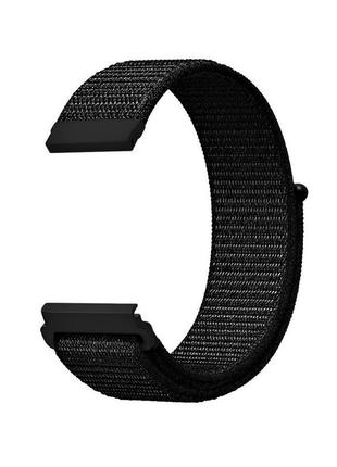 Ремінець для годинника нейлоновий 22 мм. чорний