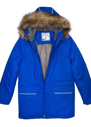 Куртка - парка зимняя для мальчиков мембранная huppa vesper 4 синий 12370430-700354 фото