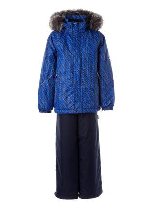 Комплект зимний для мальчиков (куртка +брюки) мембранный huppa dante синий 41930030-12735