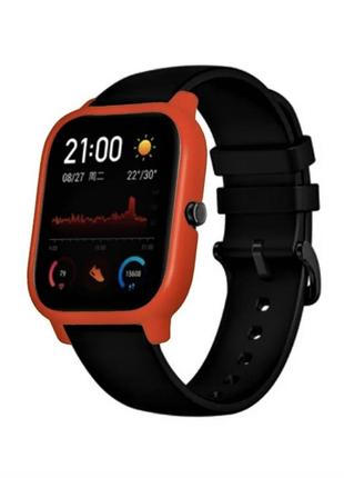 Защитный бампер для смарт часов amazfit gts терракотовый2 фото